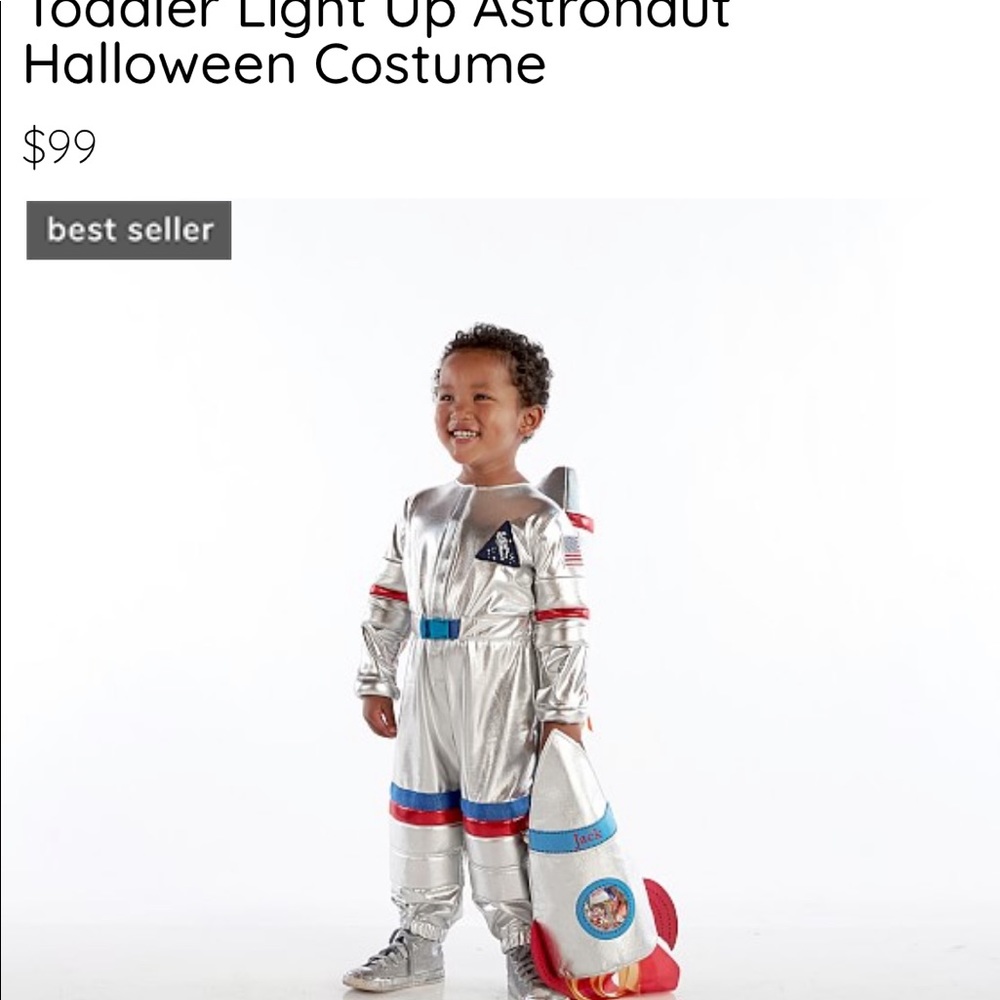 Pottery Barn Astronaut Toddler Halloween Costume